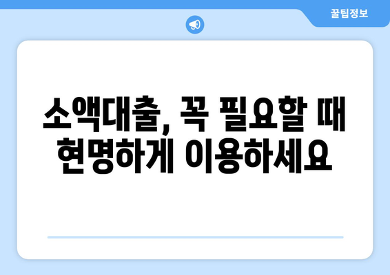 소액대출 이해하기